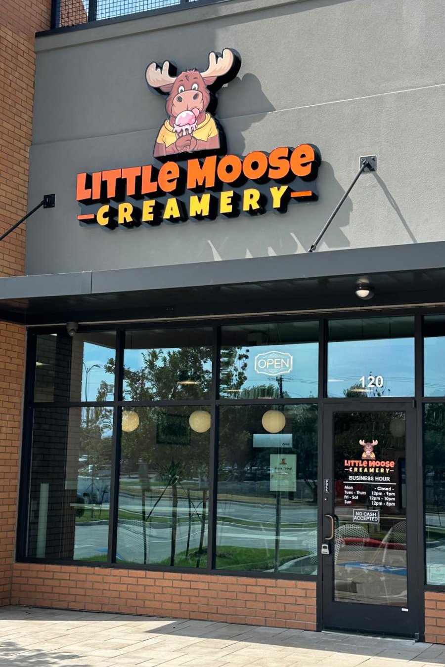 Store front of Little Moose Creamery, Frisco TX